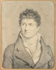 Portrait d'André Gaspard Parfait, comte de BIZEMONT-PRUNELE by François-Louis Gounod, 1752, Crayon noir et estompe, sold Nov 2023