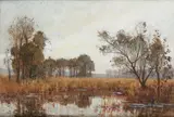 Bord d'étang by Pierre Eugène Montézin, Gouache sur papier, sold Dec 2019
