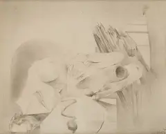Composition surréaliste by Henri Goetz, 1941, Crayon noir sur papier, sold Nov 2019