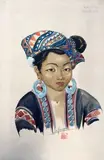 Jeune femme by Léa Lafugie, Aquarelle annotée en haut, sold Nov 2019