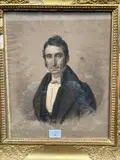 Portrait d'un homme by Julien-Léopold Boilly, Crayon noir et rehauts de blanc sur papier brun, sold May 2022