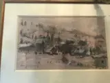 Paysage sous la neige by Daniel du Janerand, Pastel, sold Apr 2022