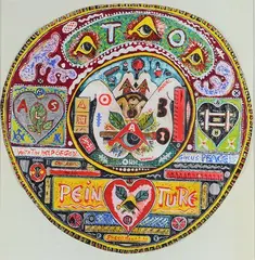 Composition circulaire by Guy Harloff, 1960, Gouache, sold Apr 2022