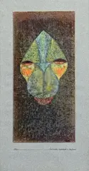 Homme masqué by Fred Deux, 1953, Aquarelle et encre, sold Apr 2022