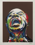 Louis Armstrong by Raymond Moretti, 1983, Lithographie en couleurs sur papier, sold May 2022