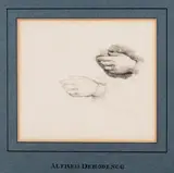 Deux études de mains - Etude de main by Alfred Dehodencq, Crayon noir, sold Mar 2017