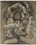 Mainogoth by Hugh Weiss, Crayon noir et craie, sold Mar 2017