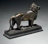 Lion debout by Alfred Barye, Epreuve en bronze à patine brune signée «A, sold Nov 2016