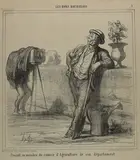 Photographe et photographié (autoportrait) Proverbes et Maximes, le Monde illustré Les Bons Bourgeois Les Étrangers à Paris, le portrait au daguerréotype Paris, by Honoré Daumier, Photographie, éditions de la Connaissance, Bruxelles, sold Nov 2016