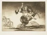 La mujer y el potro, que los dome otro (Los Proverbios, pl. 10) by Francisco Goya y Lucientes, Eau-forte et aquatinte, sold Nov 2016