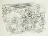 Trois baigneuses, petits chevaux et coquillage. Vers 1925 by Raoul Dufy, Lithographie, sold Nov 2016