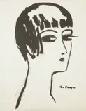 Les Cheveux courts. 1924 by Kees van Dongen, Lithographie, sold Nov 2016