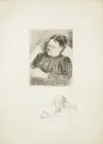 Grand-mère (La Femme de l'artiste). Vers 1895 by Camille Pissarro, Lithographie, sold Nov 2016