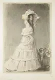 La Femme au singe. 1910 by Charles Léandre, Lithographie, sold Nov 2016