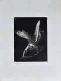 Après cela, je vis descendre du ciel un ange... (Apocalypse de Saint Jean, pl. VIII). 1897 by Odilon Redon, Lithographie, sold Nov 2016