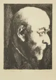 Portrait de Huysmans. 1926 by Georges Rouault, Lithographie, sold Nov 2016
