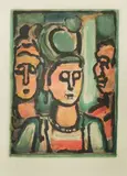 Trio. Planche pour les Fleurs du Mal de Charles Baudelaire. A. Vollard éd. 1938 by Georges Rouault, Aquatinte au sucre, sold Nov 2016