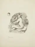 Étude de femme nue, assise, variante. 1904 by Pierre-Auguste Renoir, Lithographie, sold Nov 2016