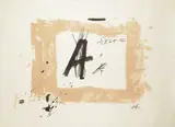 Sans titre. (Prime pour les exemplaires de tête d'un ouvrage sur l'artiste, Maeght éditeur.) 1976 by Antoni Tàpies, Lithographie, sold Nov 2016