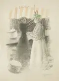 Le Chapeau vert. 1896 by Félix Vallotton, Lithographie, sold Nov 2016