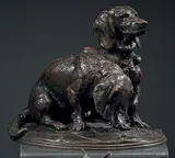 Ravageot et Ravageole by Emmanuel Frémiet, Épreuve en bronze à patine brun clair, sold Jun 2016