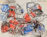Carte de vœux, 84 by Alexandre Istrati, Aquarelle et encre sur papier, sold Oct 2022