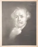 Portrait d'Edmond de Goncourt by Eugène Carrière, Lithographie signée en bas à gauche, un peu jaunie avec mouillures, petites déchirures et, sold Jun 2022