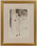 Femme devant une vitrine by René Hermann-Paul, Aquarelle sur papier, sold Jun 2022