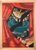 La chauve-souris by Serge Soudeikine, Affiche en couleur signée en bas, marquée sur le coté « l’atelier de publicité d’art Loubo, sold Jun 2022