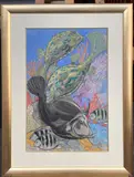 Poissons Bermudes, juin 1956 by Paul Jouve, Gouache sur papier, sold Jun 2022