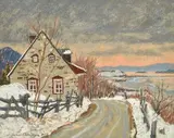Boulevard des cultivateurs by Horace Champagne, Pastel, sold Jan 2020
