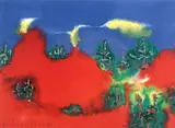 Feu de forêt by Paul-Vanier Beaulieu, Aquarelle, sold Jan 2020