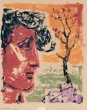 Homme et arbre by Paul-Vanier Beaulieu, Monotype sur papier, sold Jan 2020