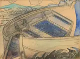 Barque échouée by Marc-Aurèle Fortin, Aquarelle et fusain sur papier, sold Nov 2019