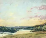 Paysage by Berthe des Clayes, Pastel, sold Oct 2019