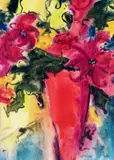 Réveiller le rouge de lumière by Nicole Foreman, Aquarelle sur papier, sold Oct 2019