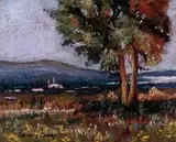 L’église à la Malbaie » by Lucienne Zegray, 2002, Pastel, sold Oct 2019