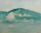 Montagne en bord de mer by Maurice Louvrier, Aquarelle, sold Feb 2019