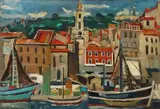 Port de Sète by François Desnoyer, Toile signée en bas à droite, au dos porte des indications : N°, sold Dec 2018