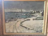 Neige sur l'aber Wrach, [19]67 by Marcel Kervella, Toile signée en bas à droite, sold Sep 2018