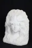 Femme au bandeau by Étienne Lenhoir, Marbre sculpté signé en bas à droite, sold Apr 2025