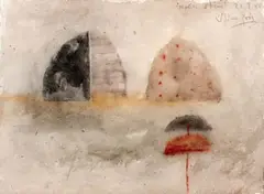 Montes d'heno by Bernardí Roig, 1986, Aquarelle sur papier, sold Jul 2016