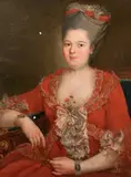 Portrait d'une dame de qualité by Agustín Esteve, 1785, Toile, sold Jul 2016