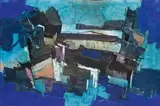 Composition by Francis Bott, 1956, Gouache sur papier, sold Jun 2016