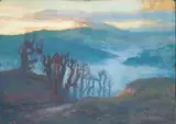 Lac de brume by Sigismond Jeanes, Aquarelle, sold Jun 2016