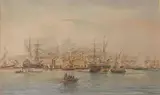 Barque dans le port de Marseille by Émile Henry, Aquarelle signée en bas à droite, sold Jun 2020