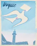 Colombe de la place Vendôme, Projet de couverture pour Vogue by Benito, Gouache sur papier, sold Dec 2019