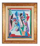 Flamenco by Michel Moreno, Gouache sur papier, sold Dec 2024
