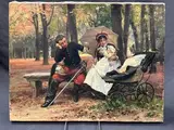 Officier avec sa famille dans un parc by Jules Girardet, Toile, sold Jul 2024