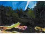 Sommerlandschaft by Klaus Fußmann, watercolor, offered Sep 2015